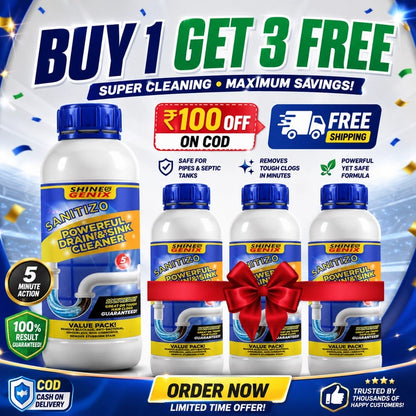 Powerful Sink & Drain Cleaner – BUY 1 GET 3 FREE