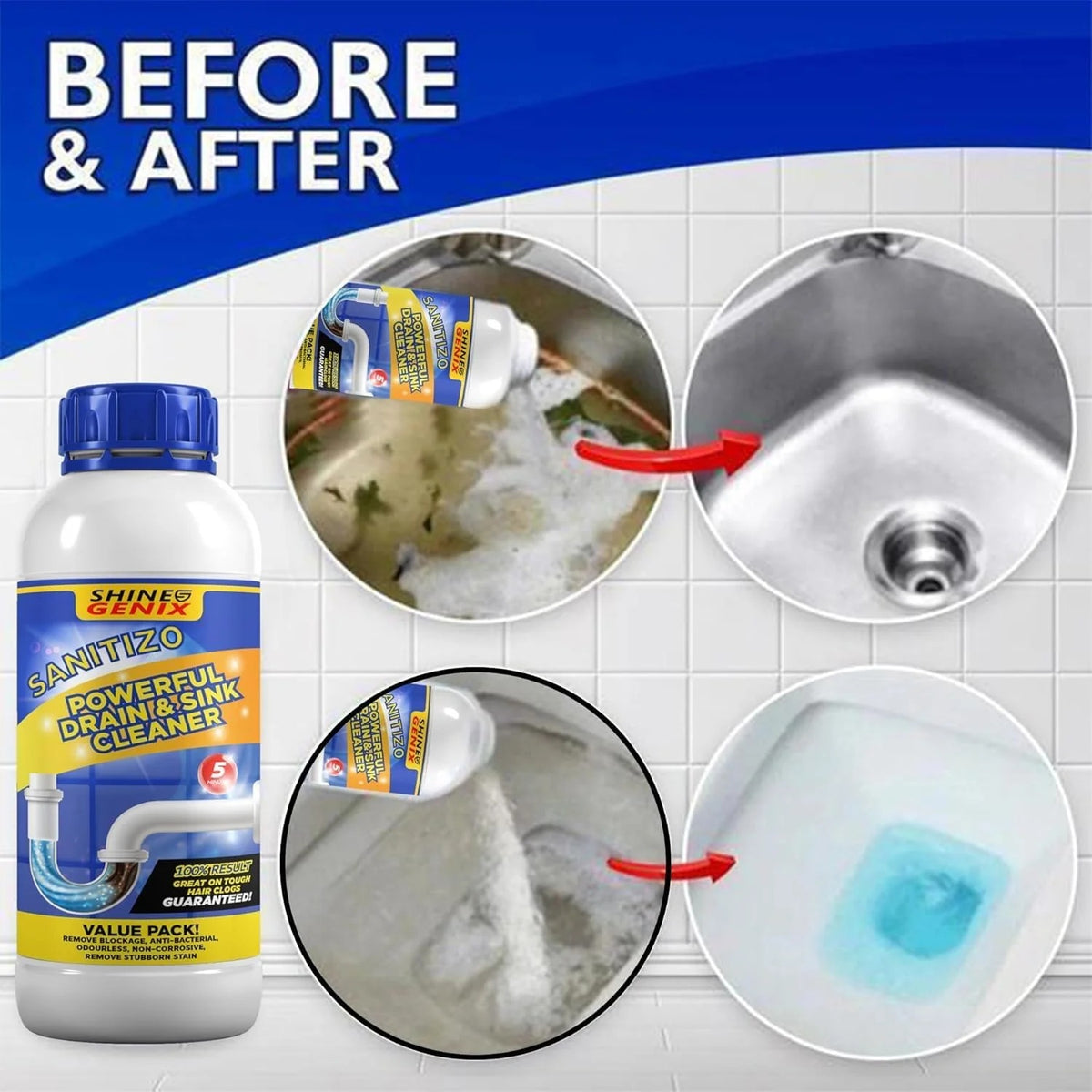 Powerful Sink & Drain Cleaner – BUY 1 GET 3 FREE