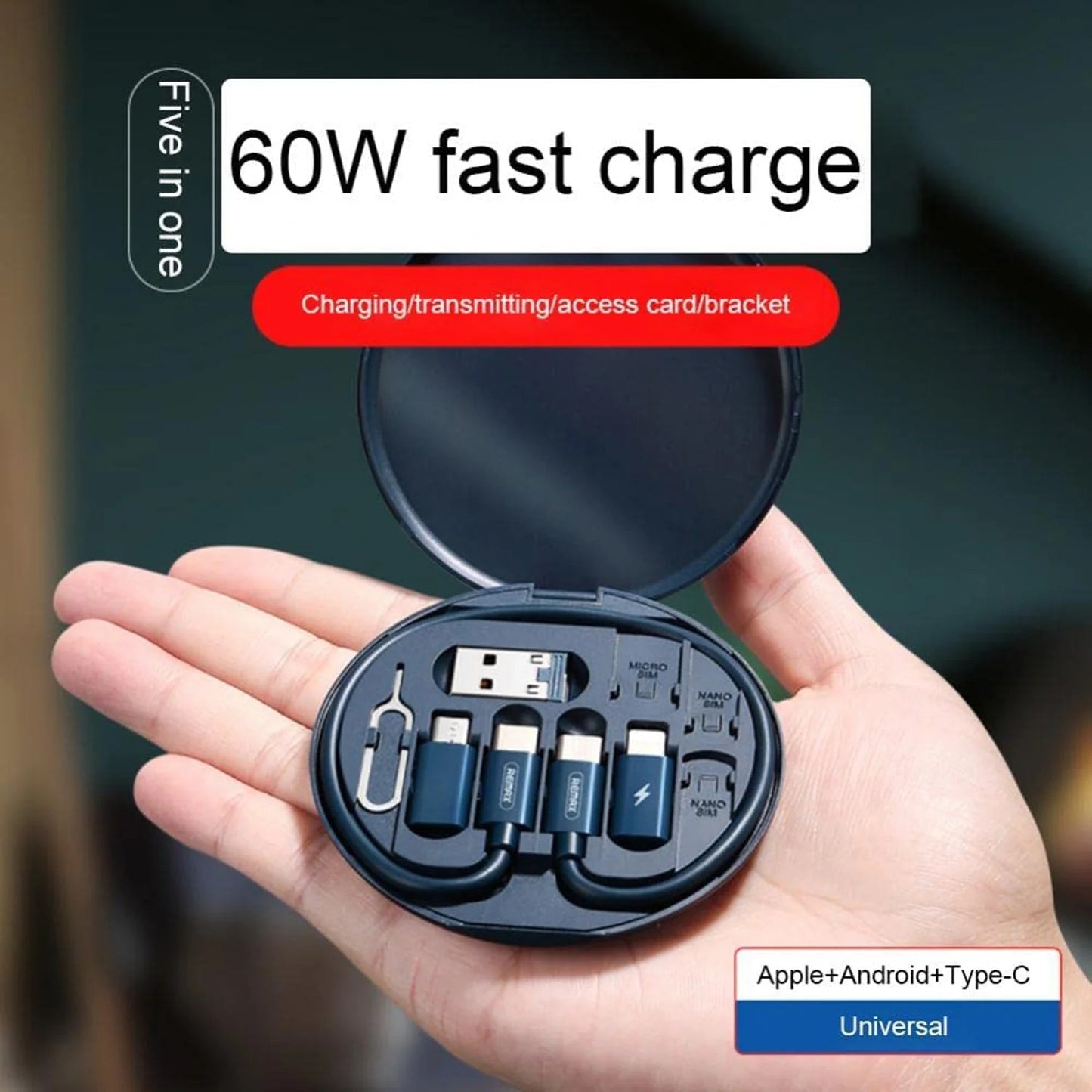 Universal 5-in-1 Fast Charging Cable Kit (60W)