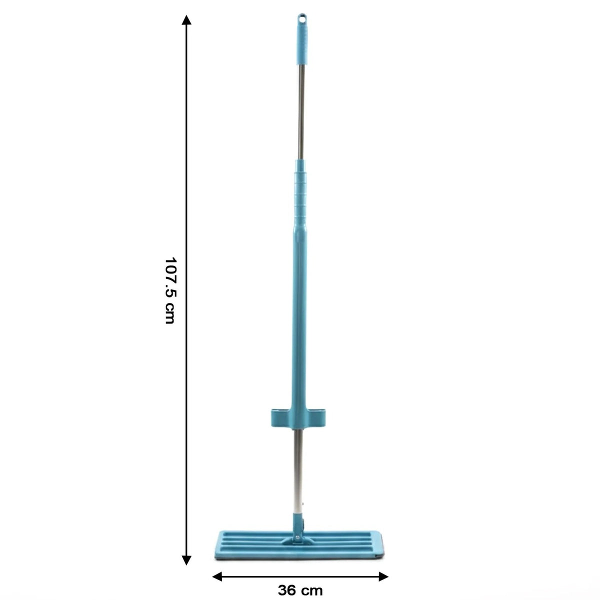 360° Rotating Flat Floor Mop with Self-Wringing Microfiber Cleaning Pad
