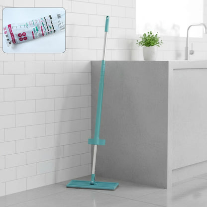 360° Rotating Flat Floor Mop with Self-Wringing Microfiber Cleaning Pad