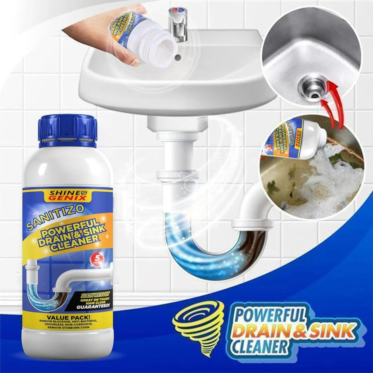 Powerful Sink & Drain Cleaner – BUY 1 GET 3 FREE